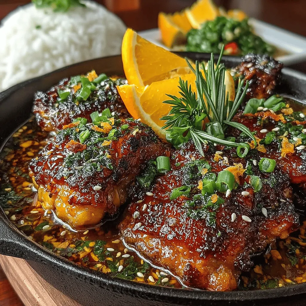 Sticky Orange Glazed Chicken Skillet is a delightful fusion of sweet and savory flavors that makes for a perfect weeknight dinner. This dish features succulent chicken thighs bathed in a vibrant orange glaze, creating a tantalizing contrast that excites the palate. Not only is it quick to prepare, with a cooking time of just 30 minutes, but it is also packed with nutrition and flavor, making it an excellent choice for busy families looking to enjoy a homemade, restaurant-quality meal.