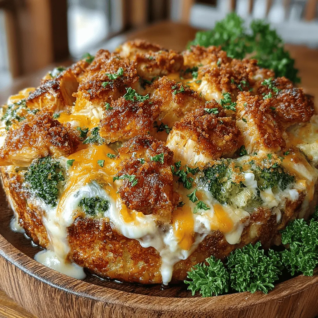 As the leaves begin to change and the air turns crisp, the craving for comforting, homey dishes grows stronger. One recipe that has become an undeniable staple in my household is the Golden Chicken Broccoli Divan Bake. This dish is a delightful blend of tender chicken, vibrant broccoli, and creamy goodness, all topped with a generous layer of gooey cheese. It’s not just a meal; it’s an experience that brings together family and friends around the dinner table, fostering a sense of warmth and togetherness. I can still vividly recall the first time I prepared this dish for my family—the kitchen was filled with laughter and chatter, and the joy on their faces as they took their first bites was priceless.