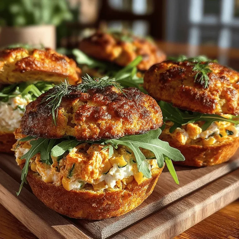 Zucchini Corn Muffin Sandwiches are a delightful fusion of flavors and textures that transform simple muffin ingredients into a satisfying meal. These unique sandwiches are not just an ordinary breakfast option; they serve as an innovative choice for lunch or a snack as well. Packed with nutrition and taste, Zucchini Corn Muffin Sandwiches are an excellent way to incorporate healthy ingredients into your diet while enjoying a flavorful dish. Whether you are entertaining guests, looking for a quick meal, or simply want to enjoy a wholesome treat, this recipe will guide you through the process of making these scrumptious muffins and serving them as delicious sandwiches. With each bite, you'll impress your family and friends, showcasing your culinary creativity and commitment to healthy eating.