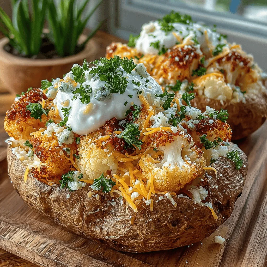 Buffalo Cauliflower Loaded Baked Potatoes offer a delightful twist on traditional loaded potatoes, merging the rich, hearty flavors of baked russet potatoes with the spicy, tangy essence of buffalo cauliflower. This dish is not only visually appealing, with its vibrant colors and textures, but it also caters to a range of dietary preferences, making it a versatile option for any gathering or weeknight dinner. Whether you are a fan of comfort food or seeking a healthier alternative, this recipe delivers a satisfying experience without compromising on flavor.