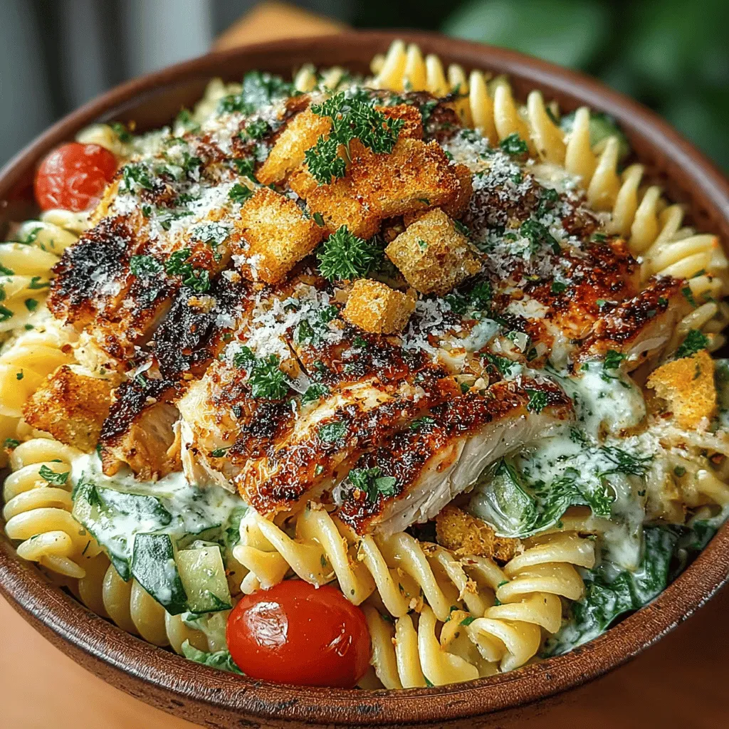 As the temperatures rise, there's nothing quite as satisfying as a light yet hearty dish that combines flavor, nutrition, and ease of preparation. Enter the Chilled Chicken Caesar Pasta Delight—a delightful fusion of the classic Caesar salad and the satisfying qualities of pasta. This dish is not only a feast for the eyes but also a celebration of textures and flavors that perfectly complement one another. The tender chicken, crisp fresh vegetables, and al dente pasta create a dish that is ideal for warm weather gatherings, picnics, or even as a quick weeknight meal.