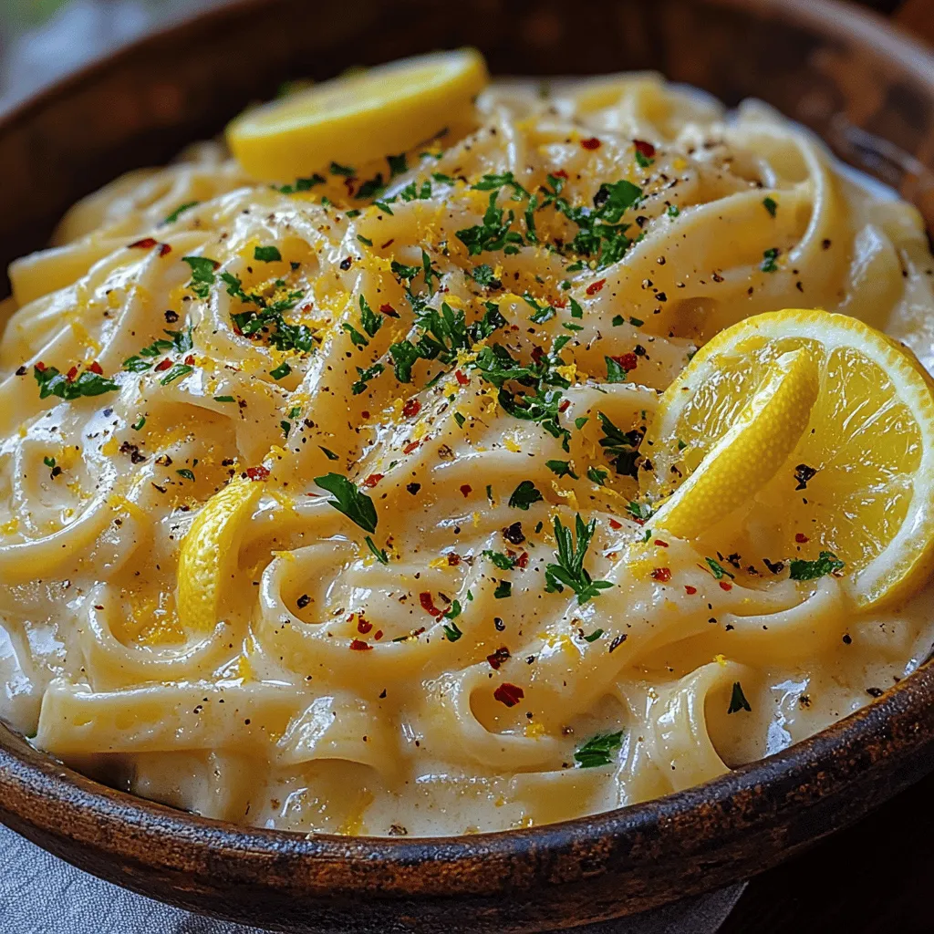 Creamy Zesty Lemon Pasta is a delightful and refreshing dish that effortlessly captures the essence of comfort food while also providing a sophisticated flair. This pasta recipe combines the richness of cream with the bright, tangy notes of fresh lemon, making it a favorite among food lovers looking for a meal that is both indulgent and invigorating. Whether you're hosting a dinner party, preparing a family meal, or simply treating yourself to something special, this dish offers a perfect balance of flavors that can elevate any occasion.