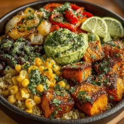 In the realm of nourishing and delightful meals, Sweet Potato Black Bean Bowls stand out as a vibrant and healthy choice. This dish, characterized by its rich colors and robust flavors, is not only visually appealing but also packed with essential nutrients. Ideal for anyone seeking a satisfying meal that caters to vegetarian and gluten-free diets, these bowls are a versatile option that can easily be tailored to individual tastes and dietary needs. Whether you're a busy professional looking for a quick weeknight dinner, a health-conscious individual eager to incorporate more plant-based options, or someone simply wanting to enjoy a delicious and wholesome meal, Sweet Potato Black Bean Bowls offer a delectable solution.