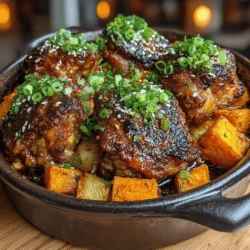 If you're searching for a dish that perfectly balances rich, savory flavors with a touch of sweetness, look no further than Sweet & Savory Sticky Glazed Chicken and Sweet Potato Bake. This delightful recipe not only tempts your taste buds but also fills your kitchen with an irresistible aroma. The combination of succulent chicken thighs and tender sweet potatoes makes it a comforting yet nutritious meal, ideal for family dinners or meal prep for the week ahead.