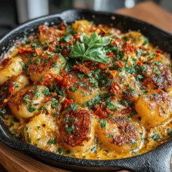 If you're searching for a dish that perfectly marries comfort with gourmet flair, look no further than savory sun-dried tomato and Parmesan gnocchi. This delightful recipe showcases the best of Italian cuisine, featuring pillowy gnocchi enriched with the tangy burst of sun-dried tomatoes, the creamy richness of freshly grated Parmesan cheese, and the aromatic freshness of basil. Whether you're preparing a quick weeknight dinner or impressing guests at a special gathering, this dish is a versatile choice that never fails to deliver on flavor and satisfaction.