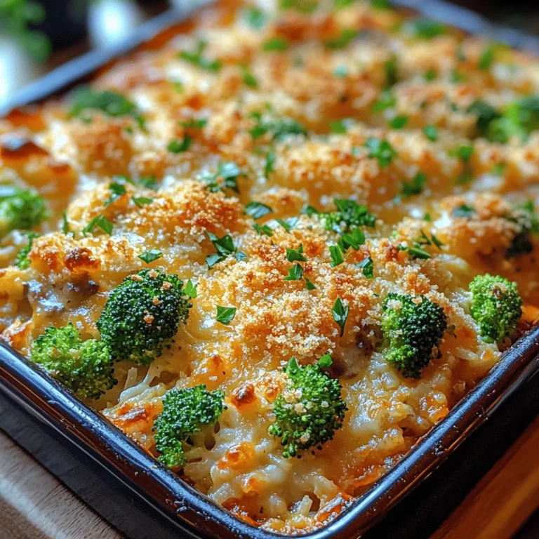Welcome to the delicious world of Cheesy Dreamy Broccoli Rice Bake—a dish that perfectly marries comfort food with nutritional goodness. This delightful casserole not only tantalizes the taste buds but also serves as a wholesome option that can cater to the entire family. Whether you are looking for a cozy side dish to accompany your main course or a satisfying vegetarian entrée, this recipe has something to offer everyone.