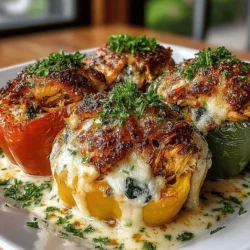 If you're on the lookout for a nutritious yet delicious meal that brings together vibrant flavors and textures, look no further than Spinach Artichoke Chicken Stuffed Bell Peppers. This dish beautifully marries the earthiness of spinach and the tangy punch of artichokes with tender chicken, all wrapped up in the sweet crunch of bell peppers. Whether you're cooking for a weeknight family dinner or entertaining guests, these stuffed peppers are sure to impress.