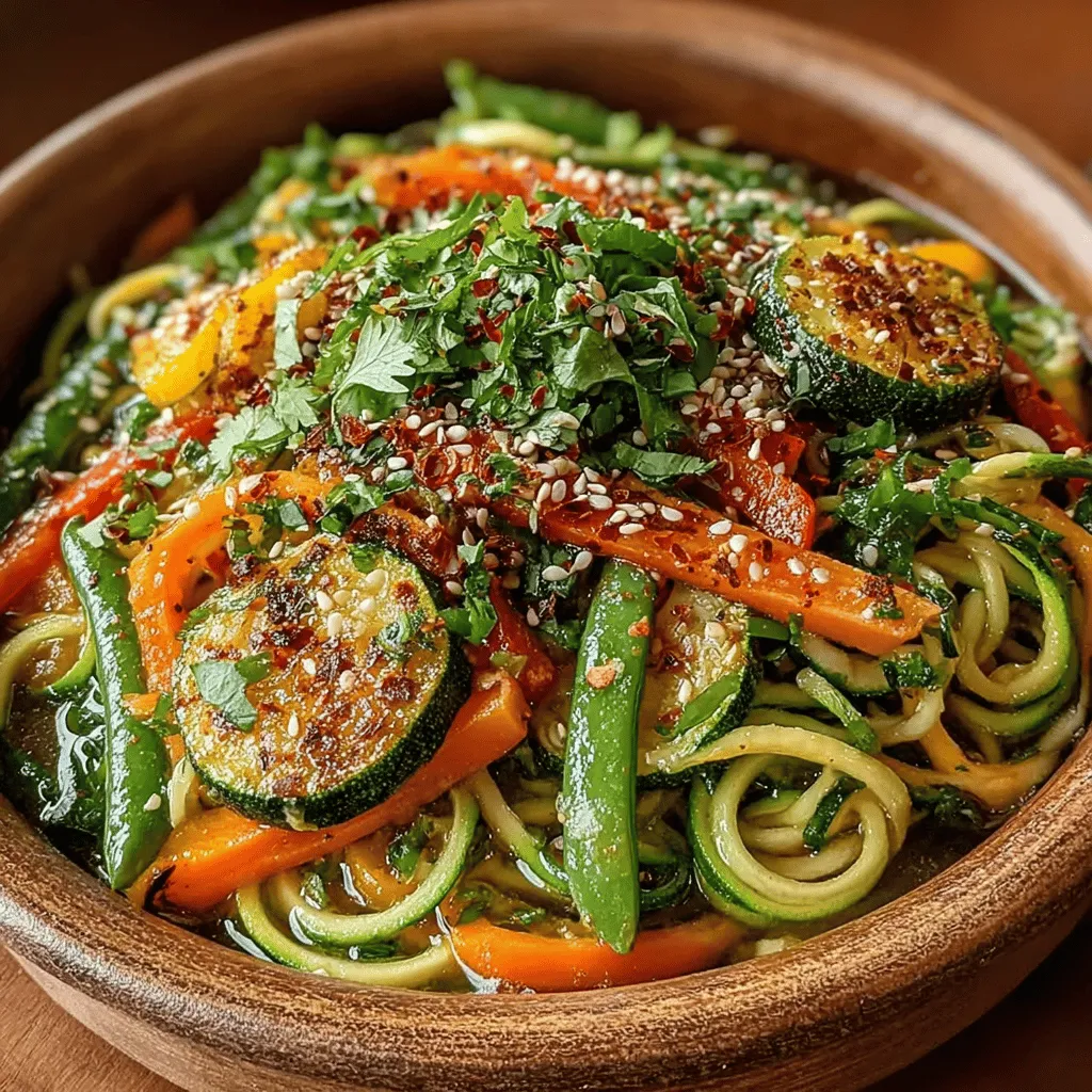 In recent years, zucchini noodles—often referred to as "zoodles"—have surged in popularity as a nutritious and low-carb alternative to traditional pasta. These spiralized delights are not just a trend; they offer a refreshing way to enjoy a variety of dishes while maintaining a health-conscious approach. Our Zesty Zucchini Noodle Stir Fry takes full advantage of zucchini’s natural versatility, combining it with an array of vibrant vegetables to create a colorful and flavorful meal that satisfies both the palate and the appetite.
