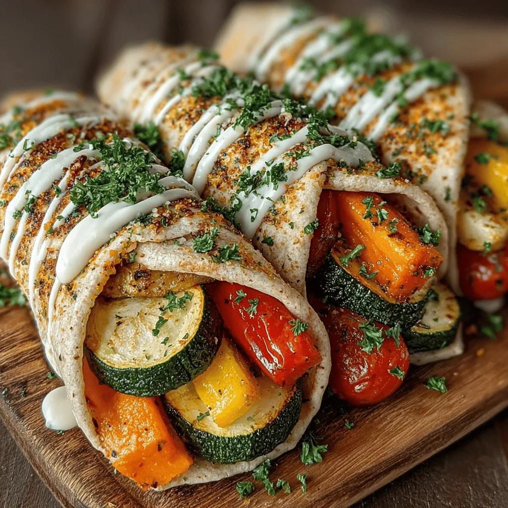In today’s fast-paced world, finding a delicious and healthy meal can often feel overwhelming. Enter the Colorful Crunch Roasted Veggie Wraps with Creamy Tahini, a vibrant and nutritious option that not only satisfies your taste buds but also packs a punch of health benefits. This recipe is designed to be both visually appealing and flavorful, making it an ideal choice for lunch, dinner, or even a snack. With its combination of roasted vegetables, creamy tahini sauce, and whole wheat wraps, this dish is a wonderful way to incorporate more plant-based foods into your diet.