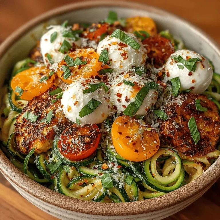 In the realm of healthy eating, Zesty Zucchini Noodle Caprese Bowls emerge as a vibrant and refreshing dish that beautifully marries the rich flavors of Italian cuisine with the lightness and freshness of seasonal vegetables. This innovative recipe is not only visually stunning but also serves as a nutritious option that accommodates a variety of dietary preferences, making it an ideal choice for summer gatherings, picnics, or simple weeknight dinners. With zucchini noodles replacing traditional pasta, this dish offers a guilt-free indulgence that allows you to enjoy a hearty meal without compromising your health goals.