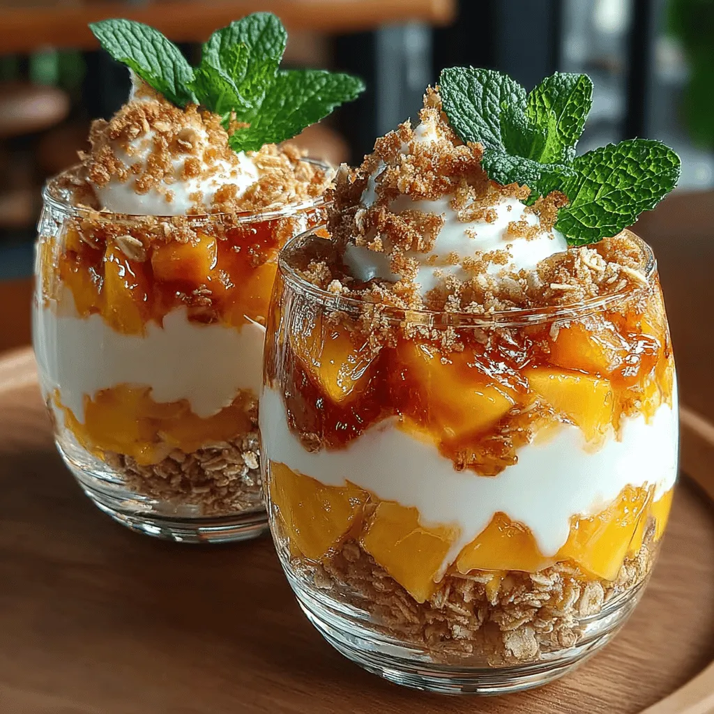 In the world of desserts, few things can compete with the delightful combination of fruit and creamy goodness. Peach Cobbler Yogurt Cups offer a refreshing twist on the traditional peach cobbler, merging the luscious flavors of ripe peaches with the rich texture of Greek yogurt. This easy-to-make recipe is perfect for breakfast, a snack, or even a light dessert. With its vibrant colors and layered textures, this dish not only pleases the palate but also makes for a beautiful presentation.
