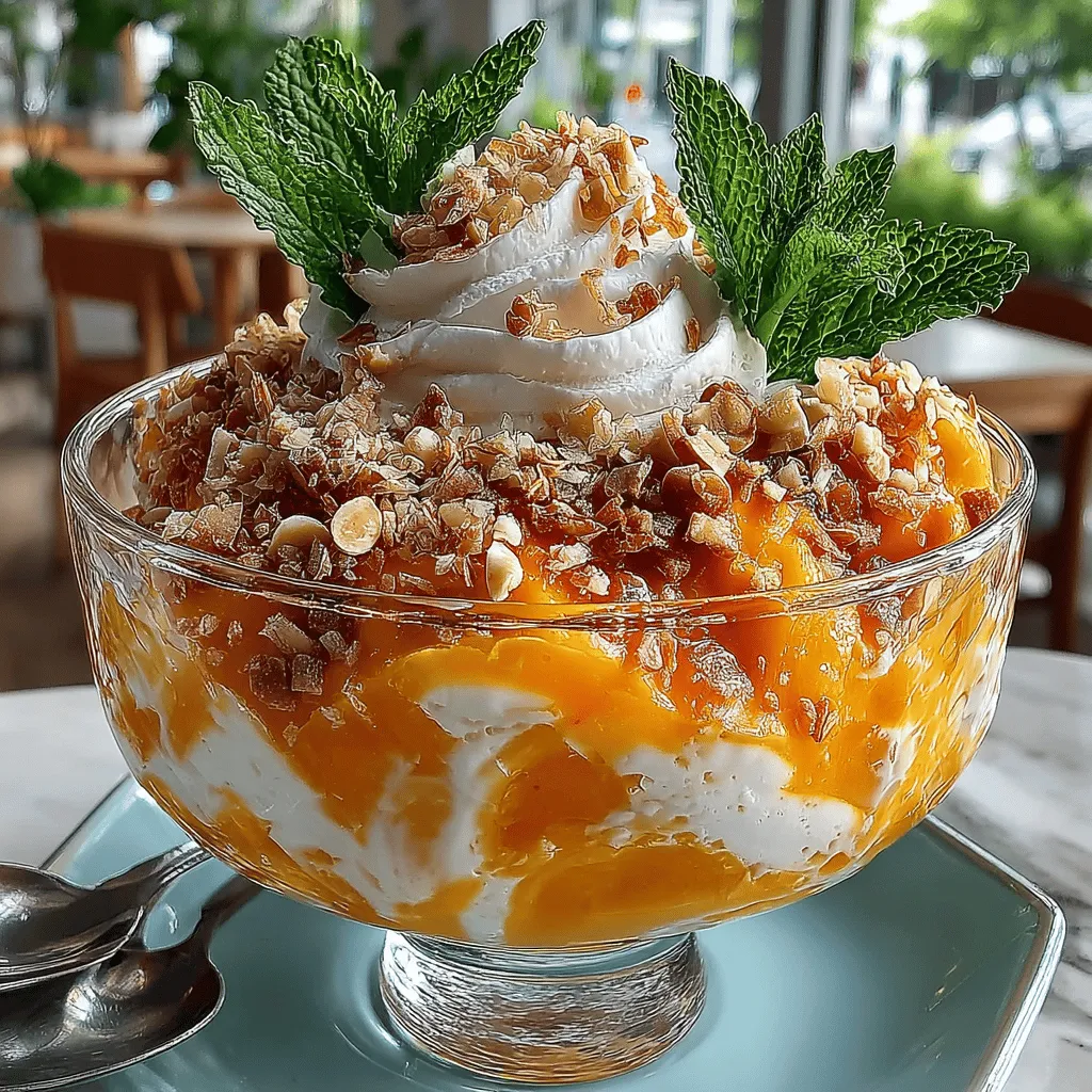 When the sun is shining and the temperatures rise, there's nothing quite like a refreshing dessert to cool you down. Enter the Tropical Mango Dream Sundae, a delightful concoction that not only tantalizes the taste buds but also transports you to a sun-soaked paradise with every bite. This luscious sundae combines the vibrant flavors of ripe mangoes and creamy coconut milk, making it the perfect treat for warm weather gatherings, backyard barbecues, or simply indulging in a moment of joy.