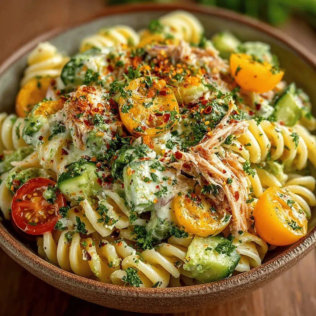 As the temperature rises and the days grow longer, there’s nothing quite like a light, refreshing meal to keep you energized and satisfied. Enter the Chilled Avocado Tuna Pasta Delight – a vibrant dish that perfectly marries creamy avocado with protein-packed tuna and al dente fusilli pasta. This recipe is not only a feast for the eyes with its fresh colors but also loaded with nutrients, making it an ideal choice for warm weather dining or a quick and easy meal for busy families.