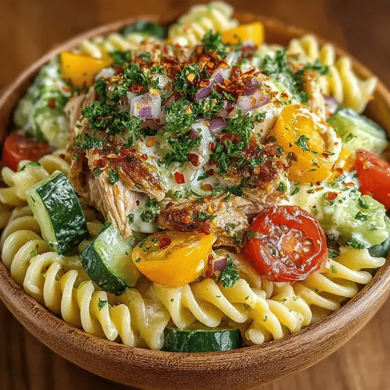 As the temperature rises and the days grow longer, there’s nothing quite like a light, refreshing meal to keep you energized and satisfied. Enter the Chilled Avocado Tuna Pasta Delight – a vibrant dish that perfectly marries creamy avocado with protein-packed tuna and al dente fusilli pasta. This recipe is not only a feast for the eyes with its fresh colors but also loaded with nutrients, making it an ideal choice for warm weather dining or a quick and easy meal for busy families.