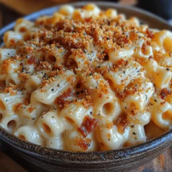 There’s something undeniably comforting about a warm bowl of mac and cheese, especially when it’s infused with the rich flavors of cheese and the smoky goodness of bacon. This dish has a special place in many hearts, evoking memories of family gatherings, cozy evenings at home, or festive celebrations. I vividly recall the first time I encountered a mac and cheese recipe that truly stood out. It was at a family reunion, where the atmosphere was filled with laughter, stories, and the enticing aroma of savory dishes being prepared. My cousin had made a creamy mac and cheese that was so delicious, it left everyone at the table reaching for seconds—and even thirds.
