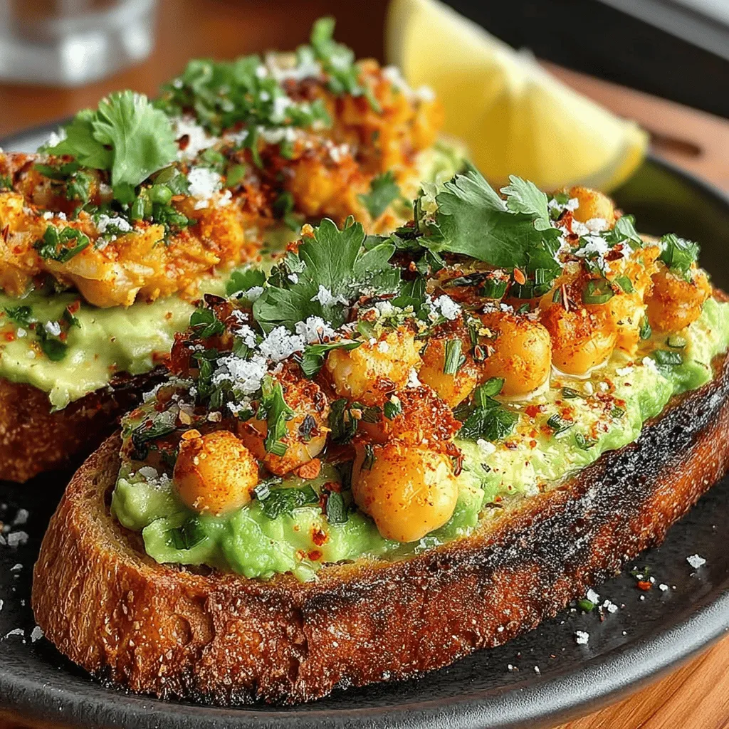 In recent years, avocado toast has emerged as a staple in cafes and kitchens alike, celebrated for its versatility and health benefits. This simple dish has taken the breakfast and snack scene by storm, appealing to food lovers and health-conscious individuals. The beauty of avocado toast lies in its adaptability; you can dress it up in countless ways to match your taste preferences or nutritional needs. One delightful variation that stands out is the Zesty Lemon Chickpea Avocado Toast. This recipe combines creamy avocados with protein-packed chickpeas and a splash of zesty lemon, creating a dish that is not only vibrant in flavor but also rich in nutrients.