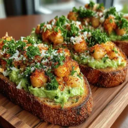 In recent years, avocado toast has emerged as a staple in cafes and kitchens alike, celebrated for its versatility and health benefits. This simple dish has taken the breakfast and snack scene by storm, appealing to food lovers and health-conscious individuals. The beauty of avocado toast lies in its adaptability; you can dress it up in countless ways to match your taste preferences or nutritional needs. One delightful variation that stands out is the Zesty Lemon Chickpea Avocado Toast. This recipe combines creamy avocados with protein-packed chickpeas and a splash of zesty lemon, creating a dish that is not only vibrant in flavor but also rich in nutrients.