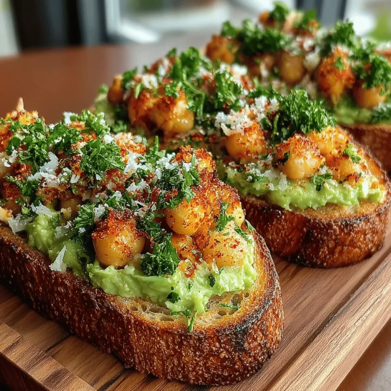 In recent years, avocado toast has emerged as a staple in cafes and kitchens alike, celebrated for its versatility and health benefits. This simple dish has taken the breakfast and snack scene by storm, appealing to food lovers and health-conscious individuals. The beauty of avocado toast lies in its adaptability; you can dress it up in countless ways to match your taste preferences or nutritional needs. One delightful variation that stands out is the Zesty Lemon Chickpea Avocado Toast. This recipe combines creamy avocados with protein-packed chickpeas and a splash of zesty lemon, creating a dish that is not only vibrant in flavor but also rich in nutrients.