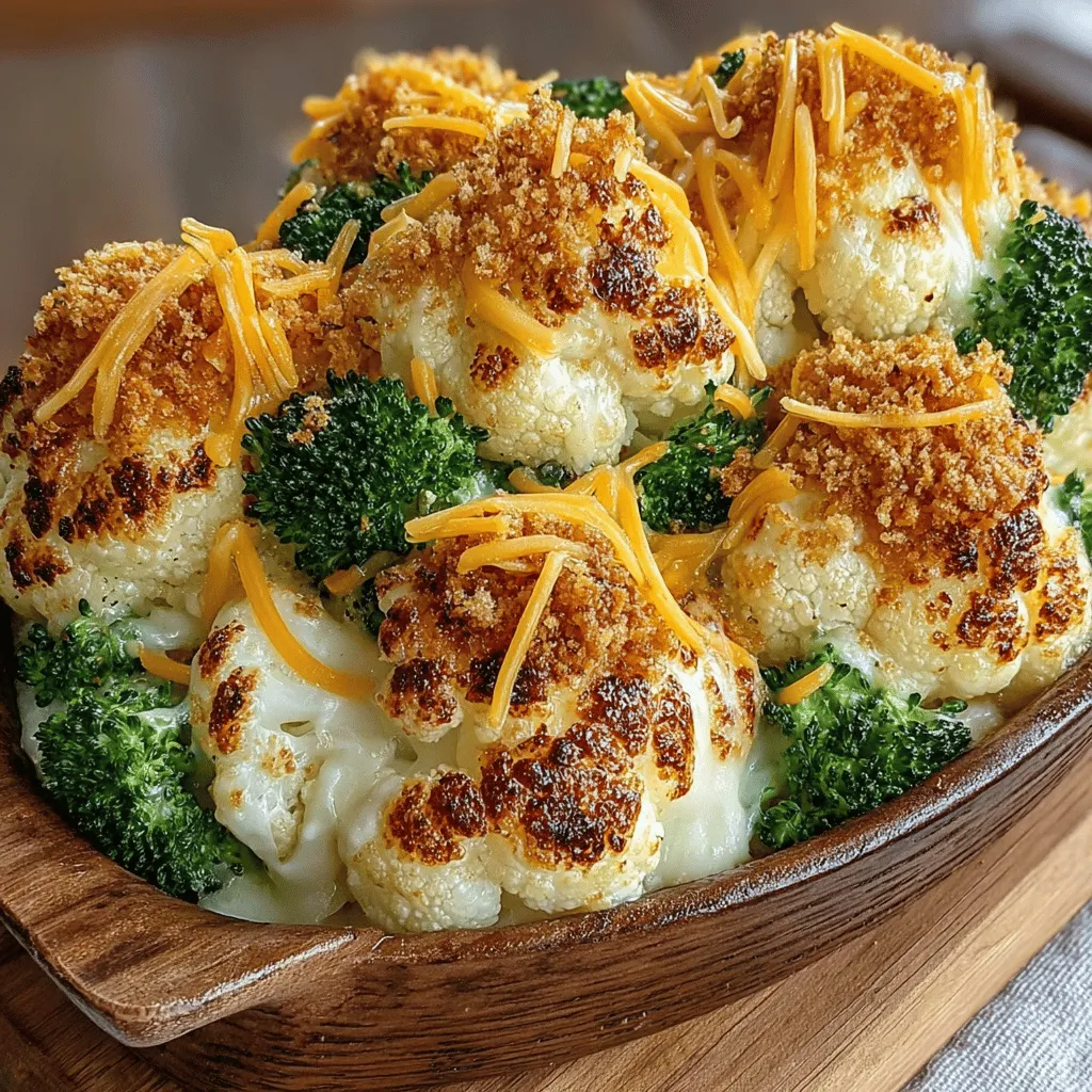 If you're on the lookout for a delicious and nutritious side dish that can steal the spotlight on your dinner table, look no further than Cheesy Broccoli Cauliflower Delight. This creamy, cheesy concoction not only satisfies your taste buds but also provides a wholesome boost of vitamins and minerals. The marriage of broccoli and cauliflower creates a visually appealing dish that is as pleasing to the palate as it is to the eye. Packed with nutrition and flavor, this recipe is perfect for family dinners, holiday gatherings, or even as a comforting weeknight side.