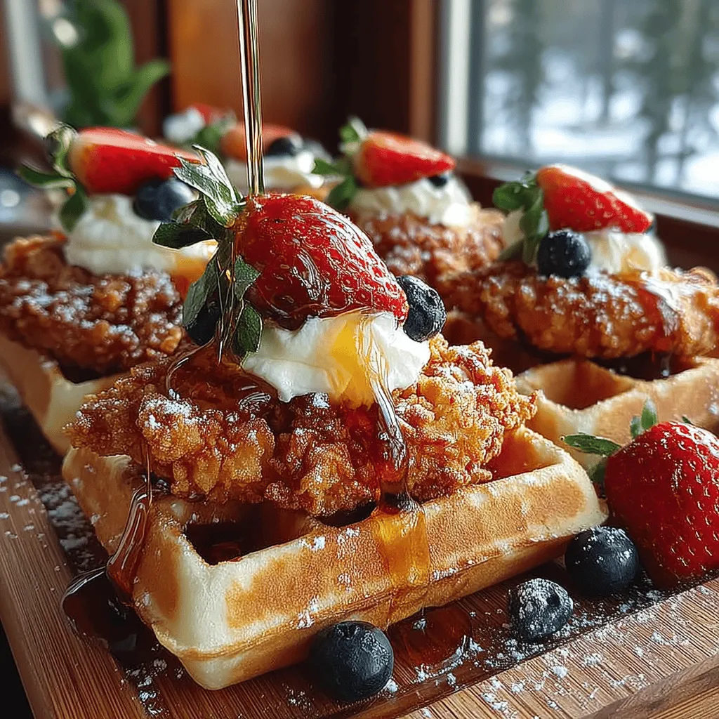 There's something undeniably comforting about the combination of fried chicken and waffles. This beloved dish encapsulates the essence of Southern cuisine, blending savory and sweet flavors in a way that feels both indulgent and nostalgic. For many, it brings back memories of lazy Sunday brunches spent with family and friends, gathered around a table filled with laughter and delicious food. The crispy, savory chicken paired with the sweet, fluffy waffles creates a delightful contrast that is hard to resist. Today, I’m excited to share my take on this classic dish: Crispy Chicken and Waffle Sliders with Maple Syrup. These sliders are perfect for brunch gatherings or a fun weeknight dinner, and they are sure to become a favorite in your household.