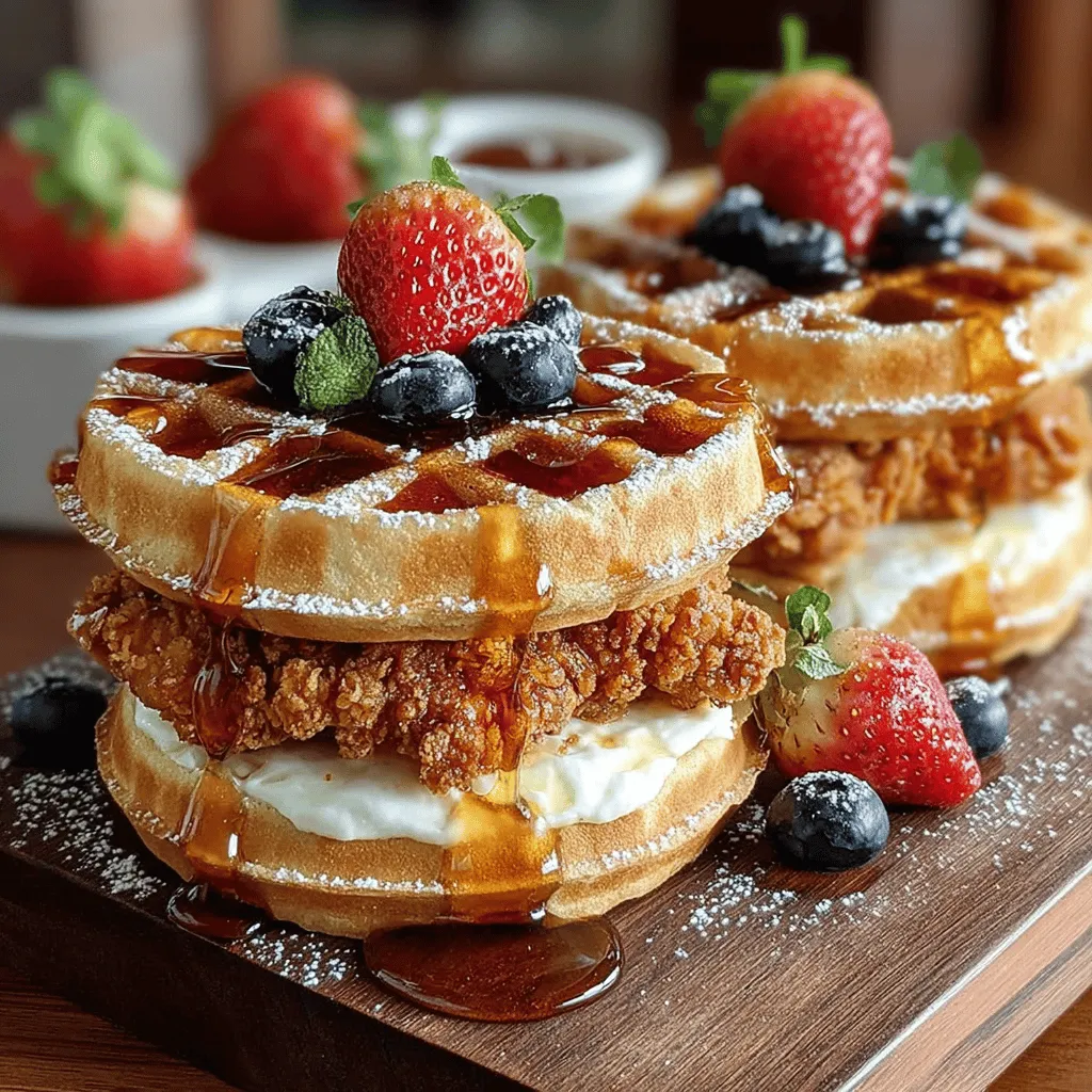 There's something undeniably comforting about the combination of fried chicken and waffles. This beloved dish encapsulates the essence of Southern cuisine, blending savory and sweet flavors in a way that feels both indulgent and nostalgic. For many, it brings back memories of lazy Sunday brunches spent with family and friends, gathered around a table filled with laughter and delicious food. The crispy, savory chicken paired with the sweet, fluffy waffles creates a delightful contrast that is hard to resist. Today, I’m excited to share my take on this classic dish: Crispy Chicken and Waffle Sliders with Maple Syrup. These sliders are perfect for brunch gatherings or a fun weeknight dinner, and they are sure to become a favorite in your household.