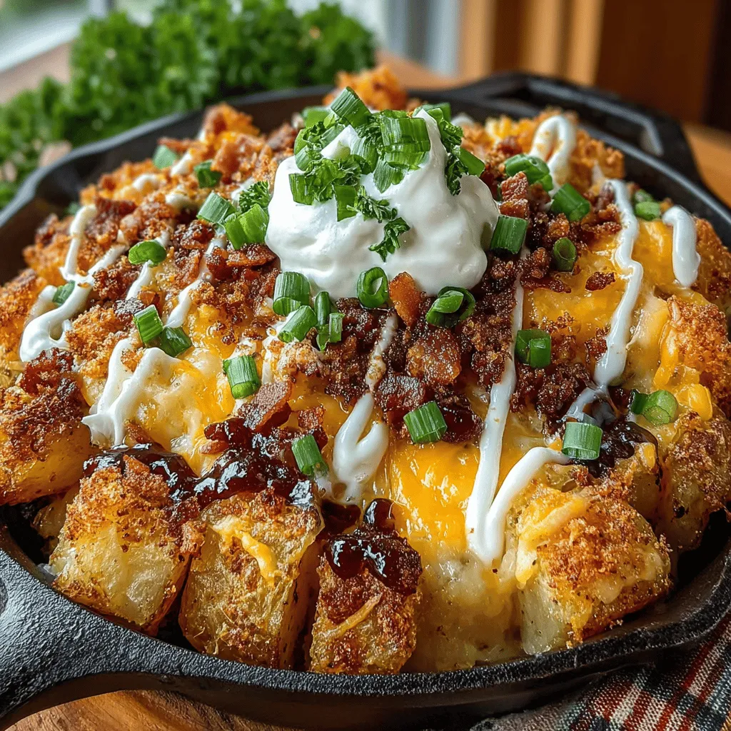 To create this Cheesy Loaded Potato Skillet, gathering the right ingredients is crucial. Each component plays a vital role in achieving the perfect balance of flavors and textures. Here's what you’ll need:
