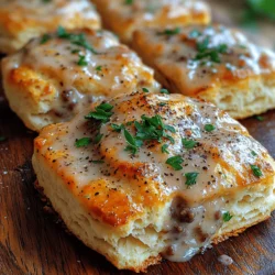 There’s something incredibly comforting about the aroma of freshly baked biscuits wafting through the kitchen, mingling with the savory scent of sausage gravy bubbling on the stove. Growing up, Sunday mornings were reserved for cozy family breakfasts, where the highlight was always my grandmother’s fluffy buttermilk biscuits, drizzled with creamy sausage gravy. As a child, I’d eagerly await the moment I could dig into that plate piled high with these warm delights. Now, as an adult, I cherish those memories even more by recreating this beloved dish in my own kitchen.