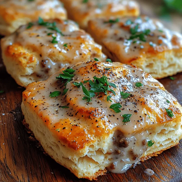 There’s something incredibly comforting about the aroma of freshly baked biscuits wafting through the kitchen, mingling with the savory scent of sausage gravy bubbling on the stove. Growing up, Sunday mornings were reserved for cozy family breakfasts, where the highlight was always my grandmother’s fluffy buttermilk biscuits, drizzled with creamy sausage gravy. As a child, I’d eagerly await the moment I could dig into that plate piled high with these warm delights. Now, as an adult, I cherish those memories even more by recreating this beloved dish in my own kitchen.