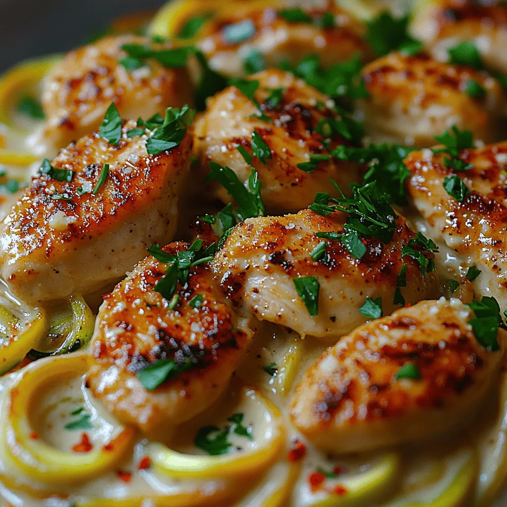 In today's culinary landscape, where health-conscious eating is trending, Creamy Chicken Alfredo Zoodles emerge as a standout dish that perfectly marries indulgence with nutrition. This delightful recipe offers a rich and creamy flavor profile reminiscent of traditional Chicken Alfredo while transforming the dish into a lighter, low-carb alternative that complements modern dietary preferences. For those seeking a satisfying meal without the guilt, zoodles—zucchini noodles—provide the perfect base for this creamy, savory sauce.