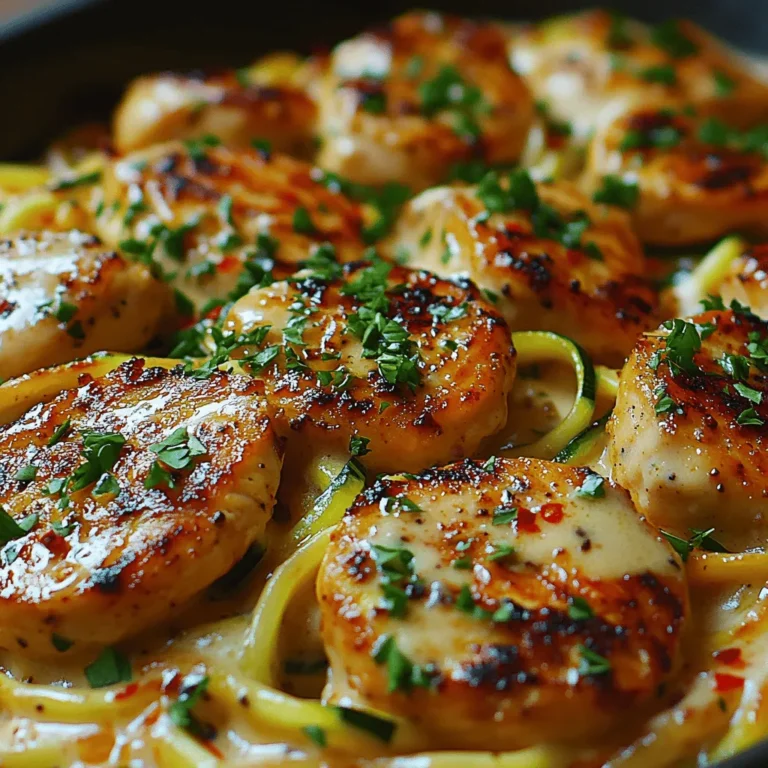 In today's culinary landscape, where health-conscious eating is trending, Creamy Chicken Alfredo Zoodles emerge as a standout dish that perfectly marries indulgence with nutrition. This delightful recipe offers a rich and creamy flavor profile reminiscent of traditional Chicken Alfredo while transforming the dish into a lighter, low-carb alternative that complements modern dietary preferences. For those seeking a satisfying meal without the guilt, zoodles—zucchini noodles—provide the perfect base for this creamy, savory sauce.
