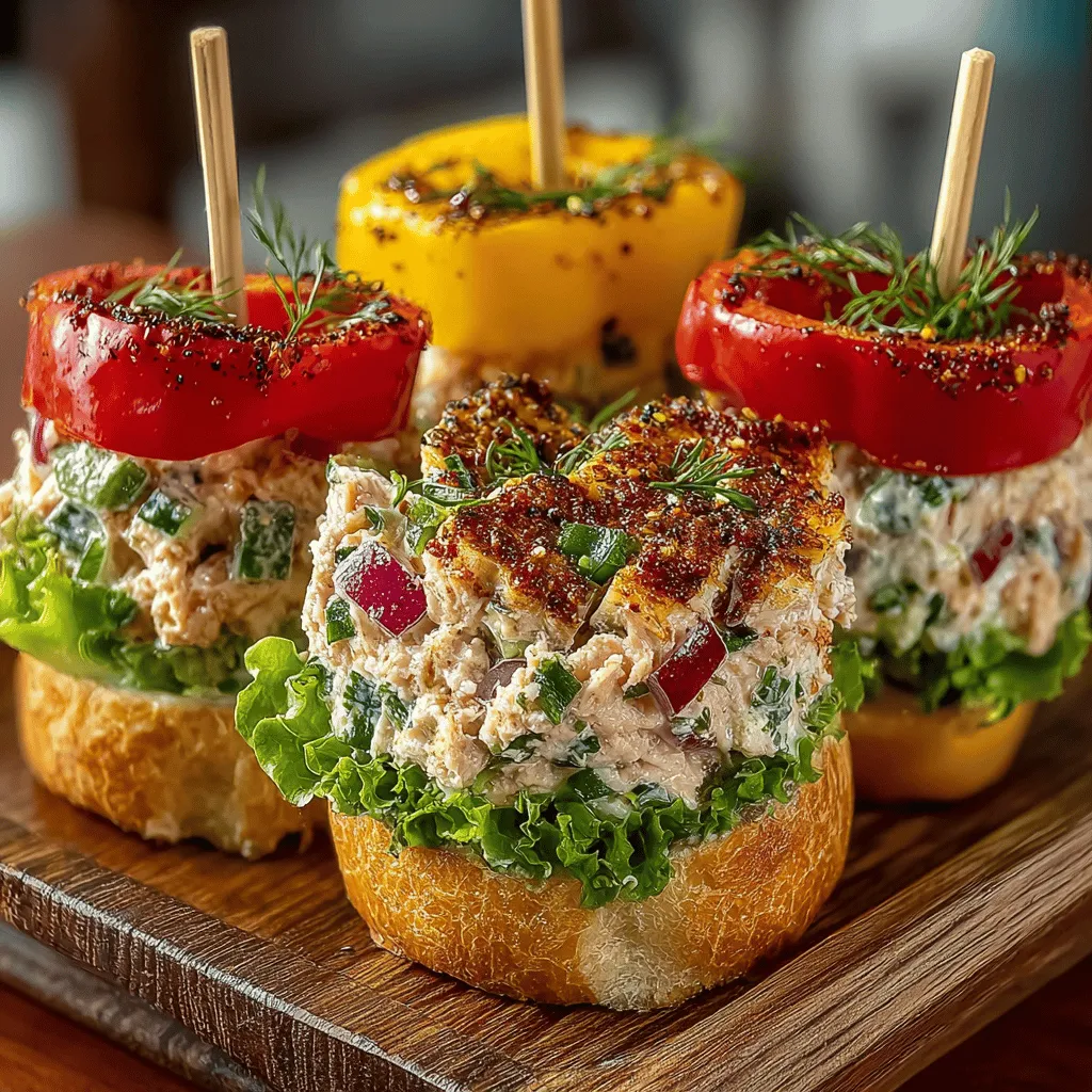 In the realm of easy and nutritious snacks, Mini Tuna Salad Pepper Sliders emerge as a standout option that artfully blends vibrant flavors with a refreshing crunch. These delightful sliders are perfect for a variety of occasions—whether for gatherings, packed lunchboxes, or a light and satisfying dinner. Not only are they quick to prepare, but they are also packed with protein and other healthy ingredients, making them a guilt-free indulgence.