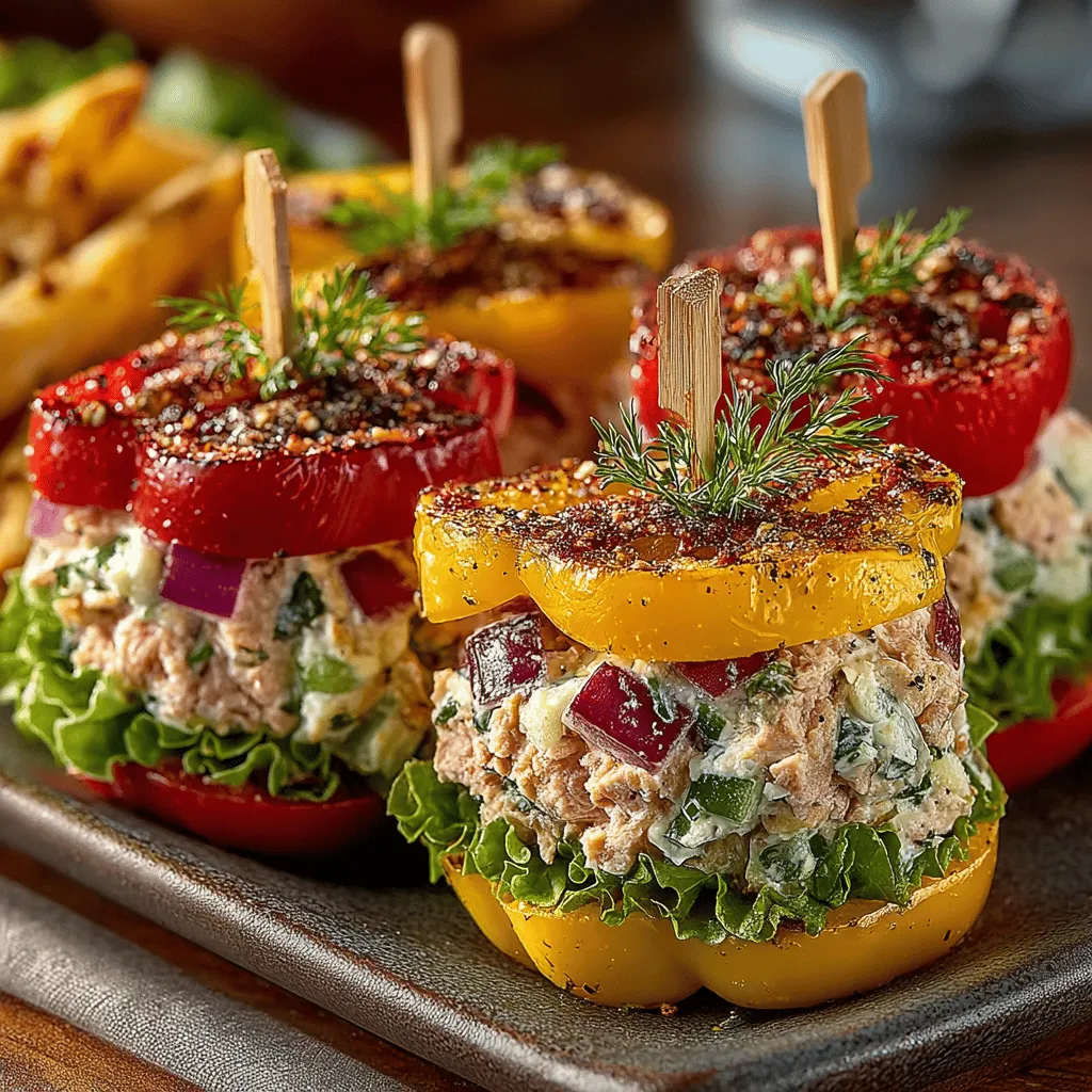In the realm of easy and nutritious snacks, Mini Tuna Salad Pepper Sliders emerge as a standout option that artfully blends vibrant flavors with a refreshing crunch. These delightful sliders are perfect for a variety of occasions—whether for gatherings, packed lunchboxes, or a light and satisfying dinner. Not only are they quick to prepare, but they are also packed with protein and other healthy ingredients, making them a guilt-free indulgence.