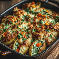Green Chili Veggie Stuffed Shells Delight