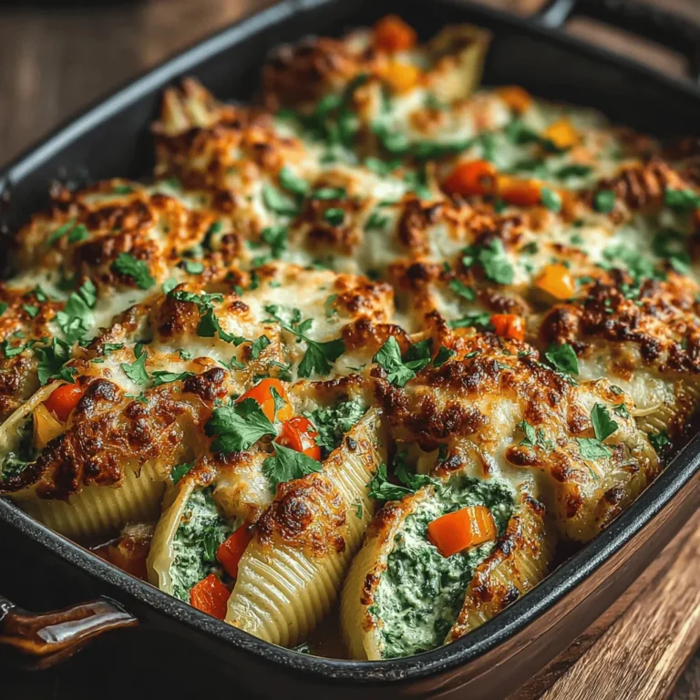 When it comes to satisfying meals that cater to both vegetarians and meat-lovers alike, the Green Chili Veggie Stuffed Shells Delight stands out as a true culinary gem. This dish not only delivers a hearty serving of flavor, but it also showcases an inviting array of colors and textures that make it visually appealing. With a delightful combination of creamy ricotta, melty mozzarella, and a kick from green chilies, this recipe is perfect for any occasion, whether you're hosting a family dinner or bringing a dish to a potluck.