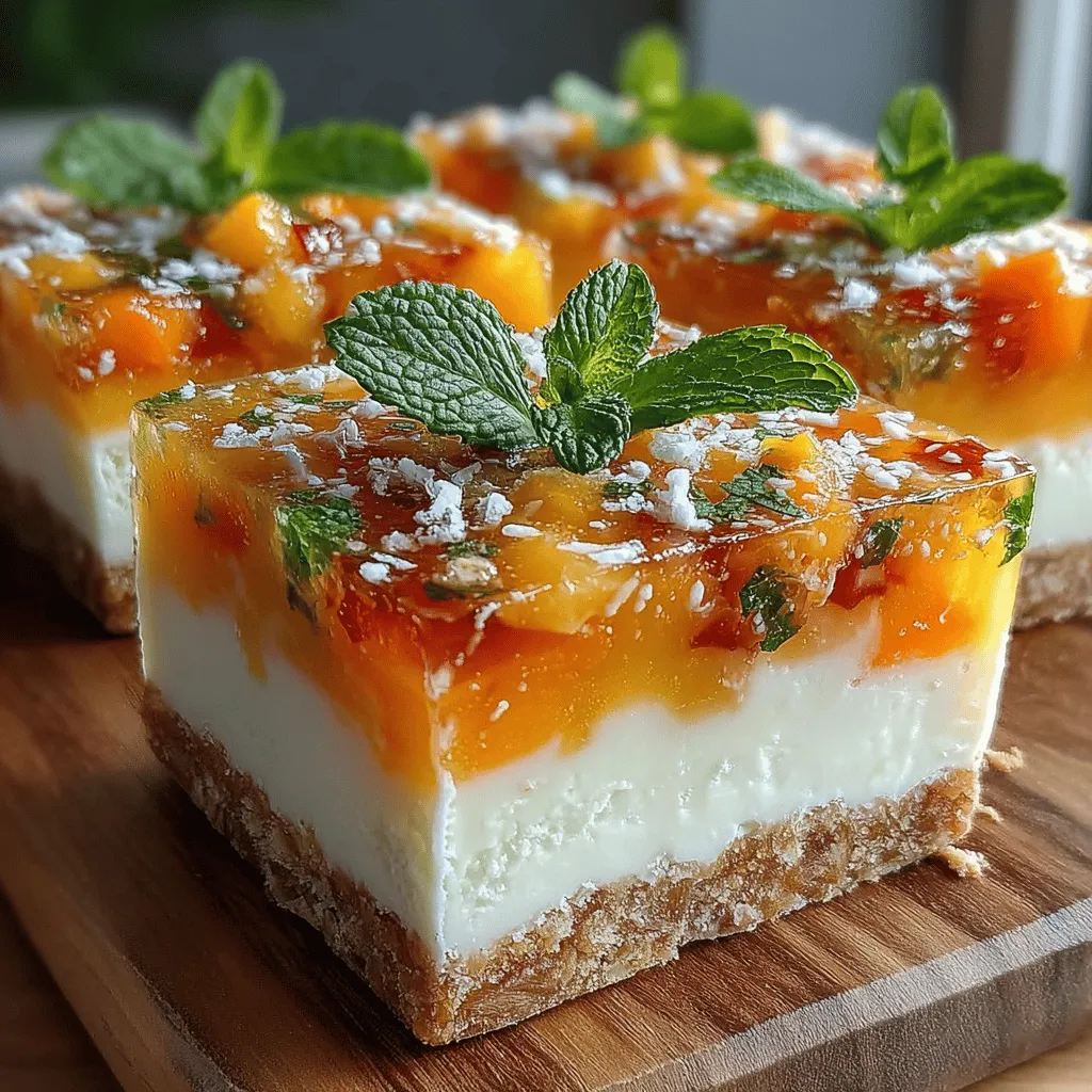 Frozen Peach Mango Cream Bars offer a delightful way to savor the essence of summer, no matter the season. This refreshing dessert artfully combines the luscious sweetness of ripe peaches and mangoes with the creamy richness of coconut cream and Greek yogurt. The result is a treat that not only tantalizes your taste buds but also provides a refreshing respite on warm days or a sweet addition to any gathering. These bars are not just a dessert; they are a celebration of vibrant flavors and a healthier alternative to traditional frozen treats.