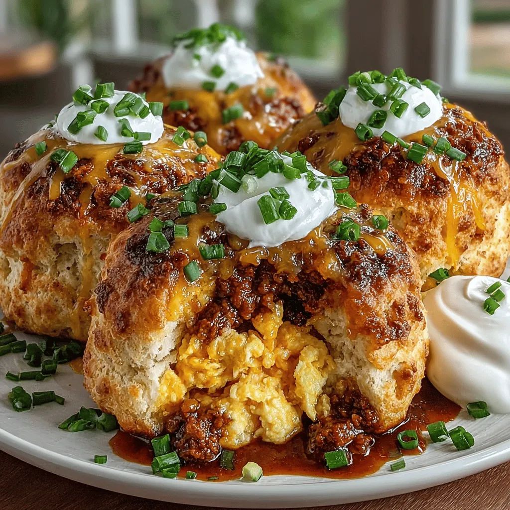 When preparing the filling for your Cheddar Chili Egg Biscuit Bombs, timing is crucial. Removing the mixture from heat at the right moment ensures that the eggs are cooked just enough to maintain a creamy texture without becoming rubbery. Overcooked eggs can lead to a dry filling, which detracts from the overall enjoyment of the dish. Aim for a soft scramble, where the eggs are still slightly runny; they’ll continue to cook in the oven once assembled and during baking.