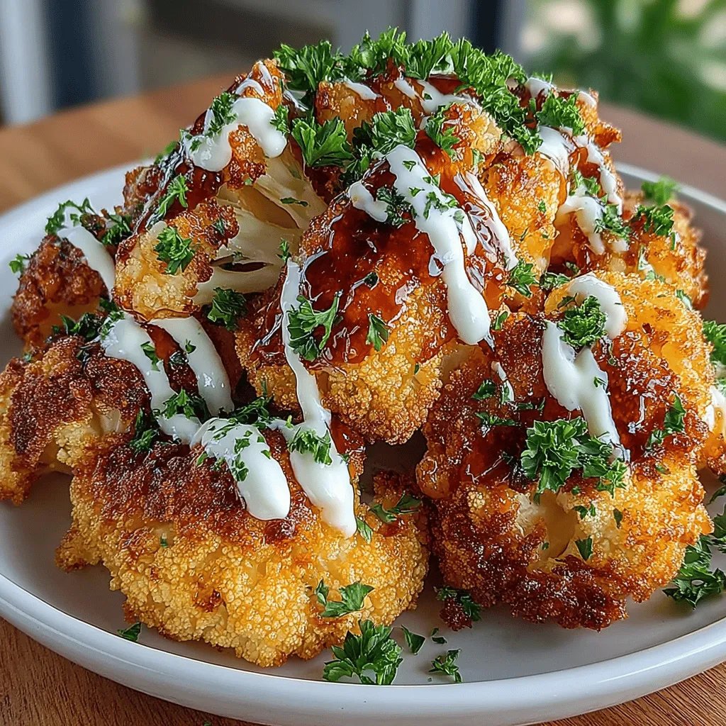 Welcome to a delightful culinary adventure where we transform humble cauliflower into a crispy, flavor-packed dish that tantalizes your taste buds. If you're looking for a healthier alternative to traditional fried foods, then this Crispy Air Fryer Buffalo Ranch Cauliflower is a recipe you won't want to miss. Utilizing the air fryer, this dish not only delivers that satisfying crunch we all crave but does so with significantly less oil, making it a guilt-free indulgence. Whether you're hosting a game day gathering, planning a family dinner, or just want a delicious snack, this dish is versatile enough to fit any occasion.