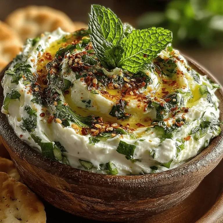 In the world of dips, few can rival the refreshing qualities of a Cucumber Mint Greek Yogurt Dip. This delightful concoction not only provides a burst of flavor but also offers a healthy alternative to traditional creamy dips. Rich in protein and low in calories, Greek yogurt serves as the perfect base for this dish, allowing it to remain light yet satisfying. The addition of fresh cucumber and aromatic herbs elevates its taste profile, making it a versatile choice that can complement a variety of dishes.