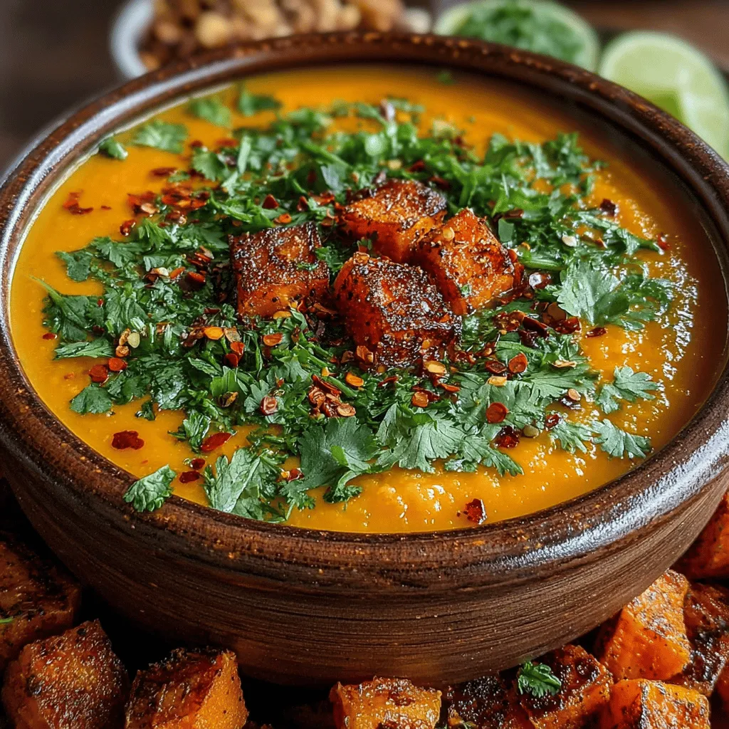 Butternut squash is easily recognizable by its distinctive shape: a long neck that tapers into a rounded base. Its smooth, beige skin encases vibrant orange flesh that becomes sweet and tender when cooked. In terms of taste, butternut squash offers a subtle sweetness that pairs beautifully with savory ingredients and spices. This makes it an excellent candidate for soups, as it blends seamlessly into a creamy base while adding a touch of natural sweetness.