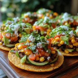 To ensure your Mini Crispy Veggie Tostada Bites cater to vegan diets while still delivering on flavor, consider using plant-based alternatives for cheese and dressing. For cheese, options like cashew cheese or nutritional yeast can provide a rich, creamy texture and umami flavor. Cashew cheese is made by soaking cashews and blending them with nutritional yeast, garlic powder, and lemon juice, which creates a tangy, cheese-like spread. Nutritional yeast flakes can be sprinkled on top of the tostadas for a cheesy flavor without the dairy.