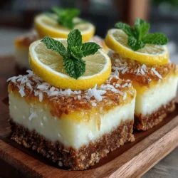 When the temperatures rise, there's nothing quite like a refreshing dessert to cool you down. Enter Zesty Frozen Lemon Coconut Cream Bars—an indulgent treat that perfectly marries the vibrant tartness of lemons with the creamy sweetness of coconut. This no-bake recipe not only tantalizes your taste buds with its bright flavors but also offers a healthier dessert option that is ideal for warm weather gatherings, picnics, or simply a relaxing afternoon at home.