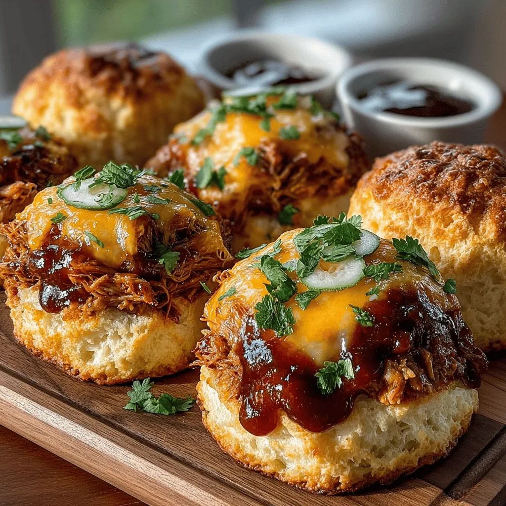 Mini BBQ chicken biscuit sliders are a delightful and versatile dish that can elevate any gathering or serve as a simple yet satisfying weeknight dinner. Combining the tender, juicy goodness of chicken with rich, tangy BBQ sauce and fluffy biscuits, these sliders offer a mouthwatering experience that appeals to a wide range of tastes. They are not only easy to prepare but also perfect for sharing, making them an ideal choice for parties, family gatherings, or casual weeknight meals. The charm of mini sliders lies in their bite-sized nature, allowing guests to indulge without feeling overstuffed, and the ability to cater to various flavor preferences ensures that everyone will find something to enjoy.