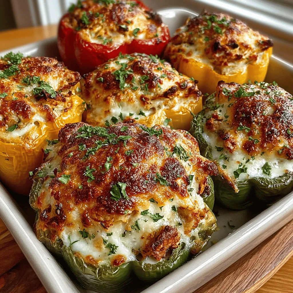 When it comes to Mini Chicken Alfredo Stuffed Peppers, the type and amount of cheese you choose can dramatically affect both the taste and presentation of the dish. Traditional recipes often call for a blend of mozzarella and Parmesan cheese, which not only melt beautifully but also impart a rich, creamy flavor that complements the chicken and Alfredo sauce perfectly.