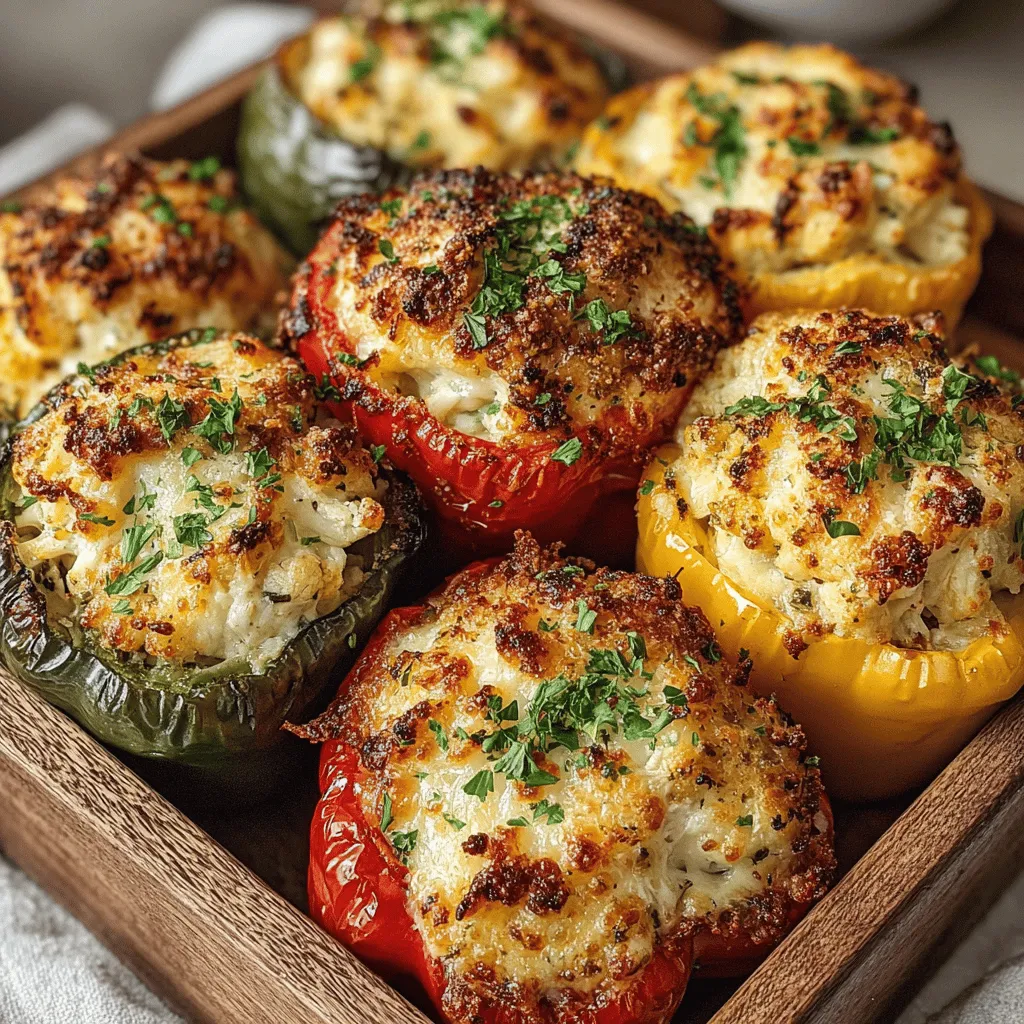 When it comes to Mini Chicken Alfredo Stuffed Peppers, the type and amount of cheese you choose can dramatically affect both the taste and presentation of the dish. Traditional recipes often call for a blend of mozzarella and Parmesan cheese, which not only melt beautifully but also impart a rich, creamy flavor that complements the chicken and Alfredo sauce perfectly.