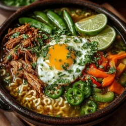 Spicy Green Chili Chicken Ramen Bowls