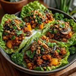 Spicy Green Chili Chicken Lettuce Wraps