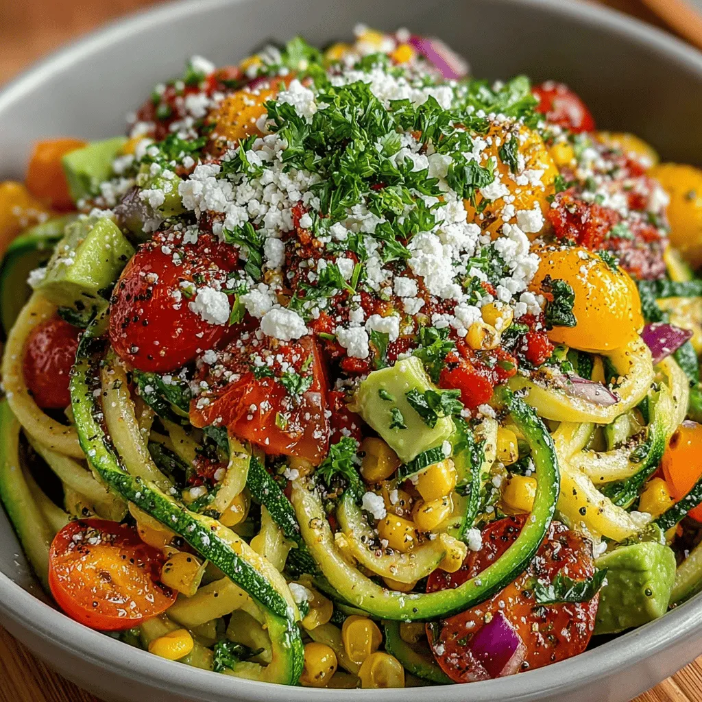 The Zesty Zucchini Salad Bowl is not just another salad; it’s a celebration of fresh, seasonal ingredients that come together to create a dish bursting with flavor and nutrition. This salad is visually appealing, featuring a colorful medley of vegetables that make it a standout choice for any meal. Whether you’re looking for a light lunch, a side dish for dinner, or a refreshing option for a summer gathering, this salad checks all the boxes. With its bright flavors and satisfying textures, the Zesty Zucchini Salad Bowl is a dish that will please both the palate and the eye.