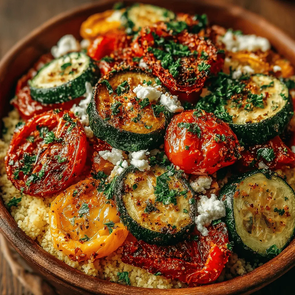 Garlic Roasted Veggie Couscous is more than just a meal; it's an experience that captures the essence of wholesome eating without sacrificing flavor. This dish combines the nutty richness of couscous with the vibrant flavors of roasted vegetables, all brought together by the aromatic touch of garlic. Whether you're seeking a satisfying side dish for a family gathering, a quick weeknight dinner, or a hearty meal prep option, this recipe fits the bill perfectly.