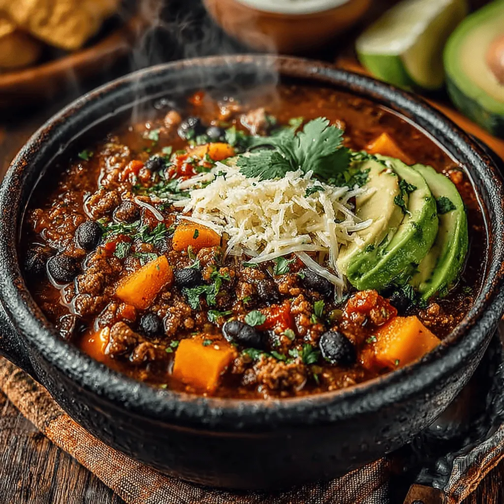 Sweet Potato Turkey Chili is more than just a meal; it’s a comforting bowl of nourishment that warms the soul and tantalizes the taste buds. This dish seamlessly blends the rich flavors of ground turkey and sweet potatoes with an array of spices, making it a fantastic choice for any occasion, whether you’re hosting a casual get-together or seeking a cozy family dinner. With its vibrant colors and hearty texture, Sweet Potato Turkey Chili stands out as a healthy and satisfying option that doesn’t compromise on flavor.