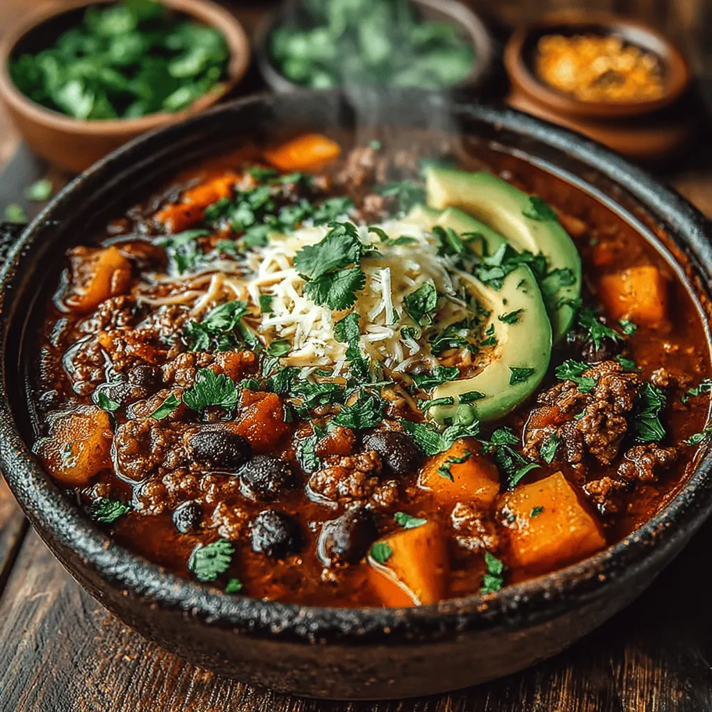Sweet Potato Turkey Chili is more than just a meal; it’s a comforting bowl of nourishment that warms the soul and tantalizes the taste buds. This dish seamlessly blends the rich flavors of ground turkey and sweet potatoes with an array of spices, making it a fantastic choice for any occasion, whether you’re hosting a casual get-together or seeking a cozy family dinner. With its vibrant colors and hearty texture, Sweet Potato Turkey Chili stands out as a healthy and satisfying option that doesn’t compromise on flavor.
